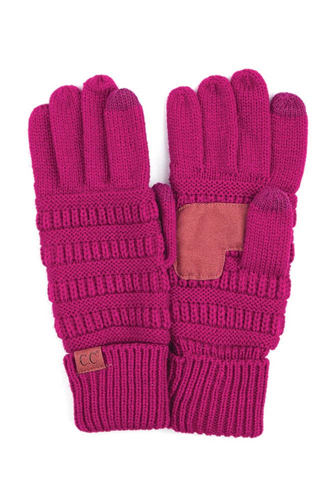 Navy C.C Knitted Touch Screen Compatible Gloves