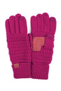 Navy C.C Knitted Touch Screen Compatible Gloves