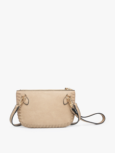 Peacock Bonnie Dual Compartment Whipstitch Crossbody