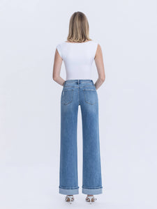 WESTBURY HIGH RISE FULL LENGTH CUFFED WIDE JEANS