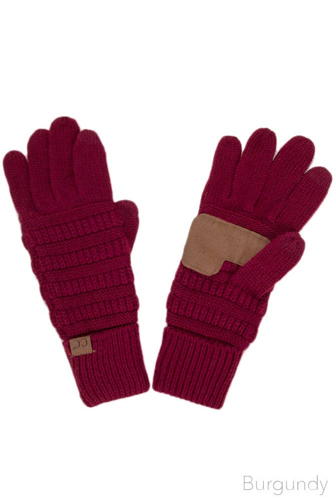Navy C.C Knitted Touch Screen Compatible Gloves