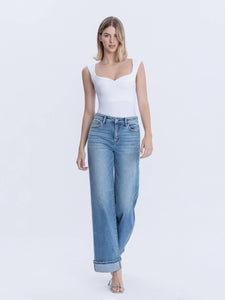 WESTBURY HIGH RISE FULL LENGTH CUFFED WIDE JEANS