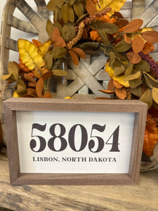 58054 Lisbon, North Dakota Basic White: 8 x 5 x 1.5