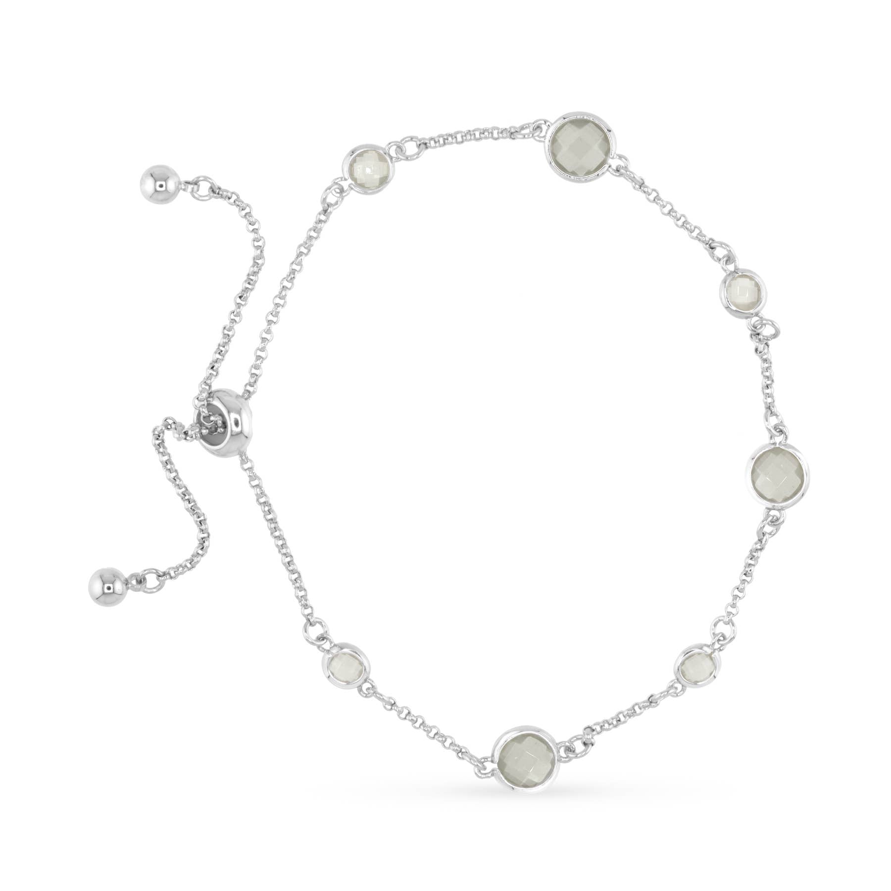 Faceted CZ Bracelet | Ice Blu Collection: Blue / 18K Gold Dipped