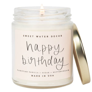 Happy Birthday 9 oz Soy Candle - Home Decor & Gifts