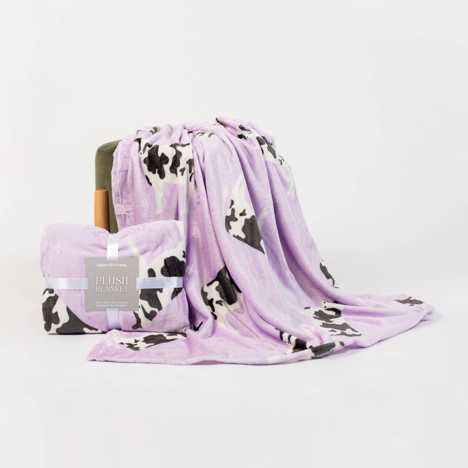 Purple Holstein Plush Blanket