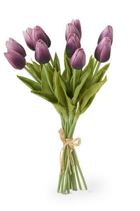 13.5 Inch Purple Real Touch Mini Tulip Bundle