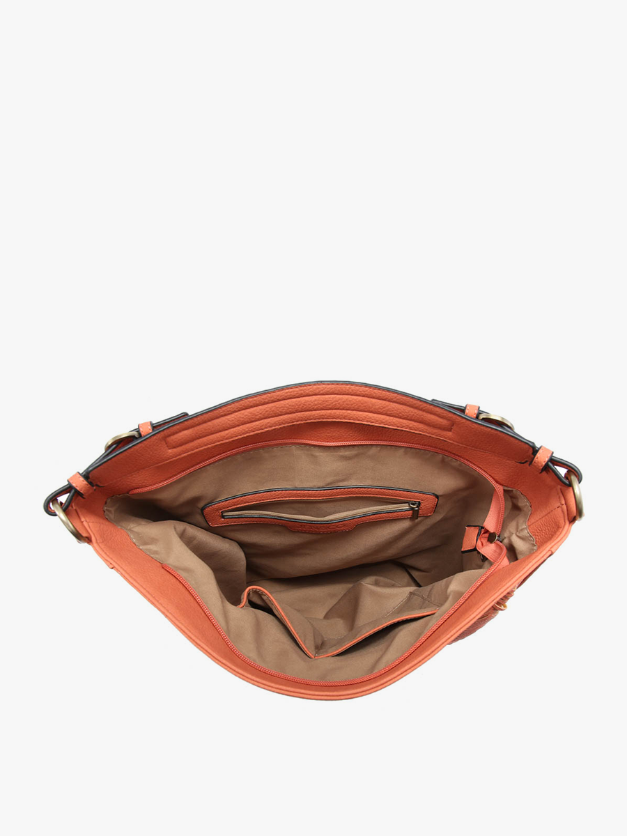 Chocolate Aris Small Whipstitch Hobo w/ Guitar Strap