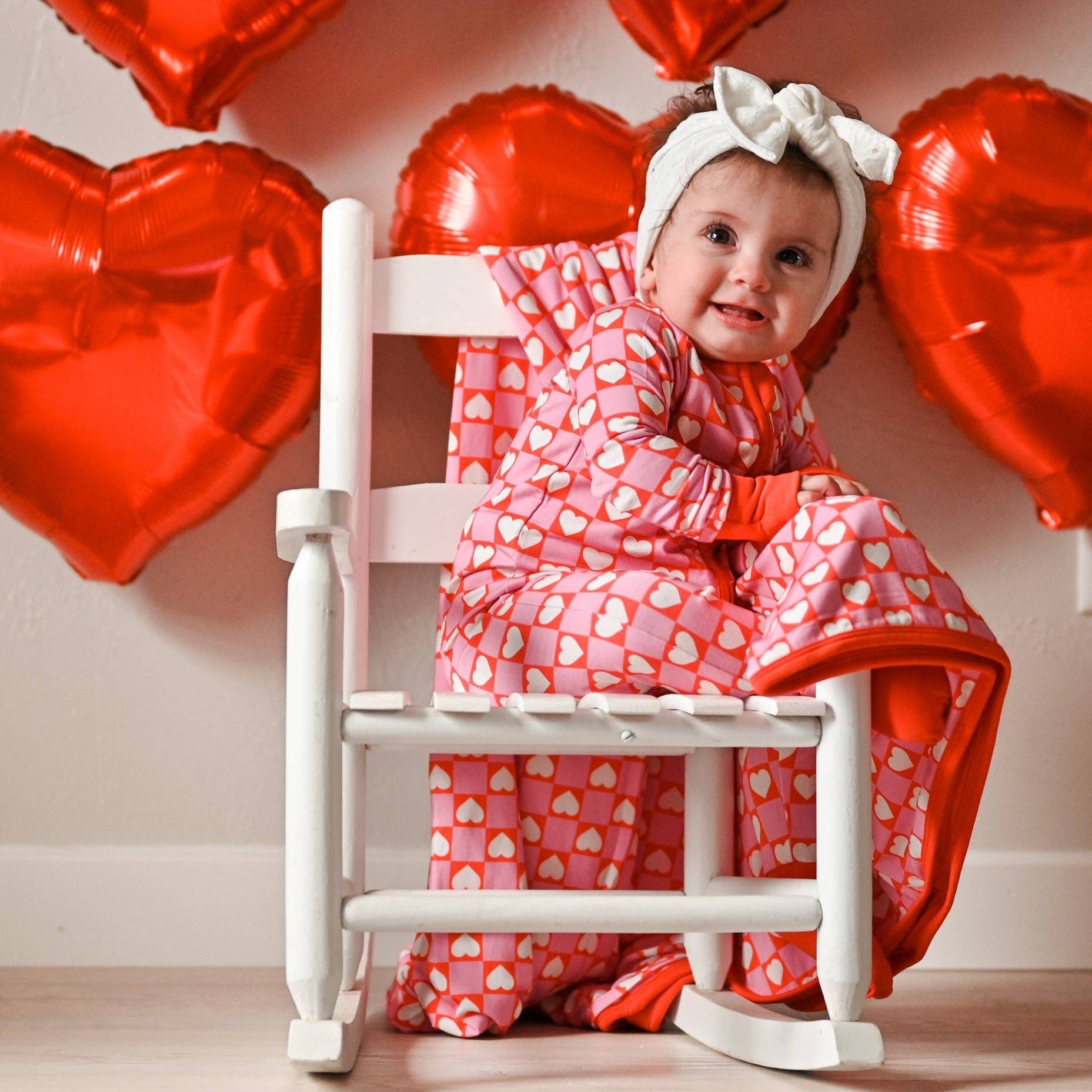 ZIP ROMPER - Red Heart