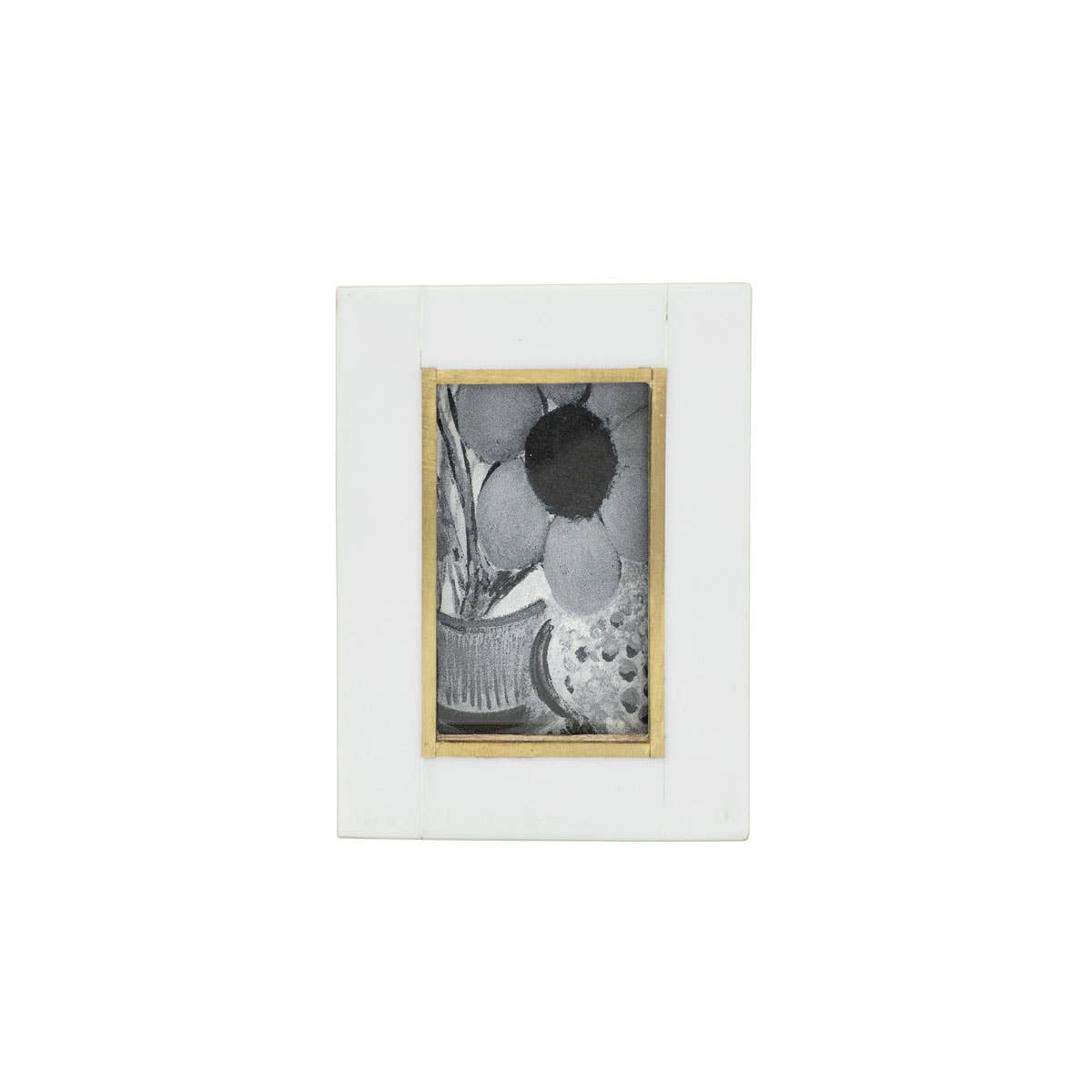 2X3 Bernadette Magnetic Mini Picture Frame With Brass Inlay