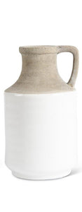 White and Natural Stone Ceramic Vases