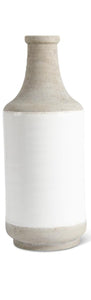 White and Natural Stone Ceramic Vases