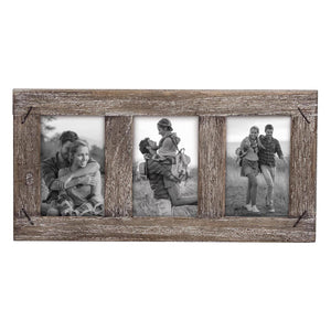 4X6 Three Photo Weathered Frame