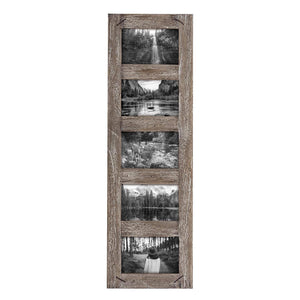 4X6 Five Photo Weathered Wood Frame