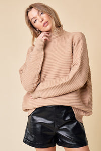 CAMEL TURTLENECK SWEATER