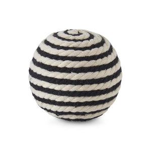 3.75 Inch Black & Cream Seagrass Ball