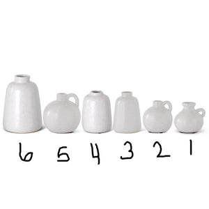 White Stoneware Vases