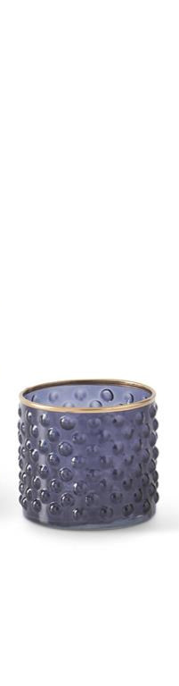 Blue Dot Embossed Container w/Gold Painted Detail