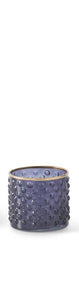 Blue Dot Embossed Container w/Gold Painted Detail