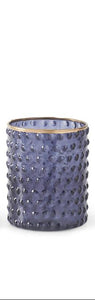 Blue Dot Embossed Container w/Gold Painted Detail