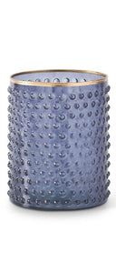 Blue Dot Embossed Container w/Gold Painted Detail