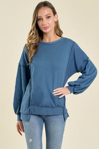 Teal French Terry Pullover