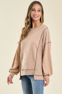 Taupe French Terry Pullover