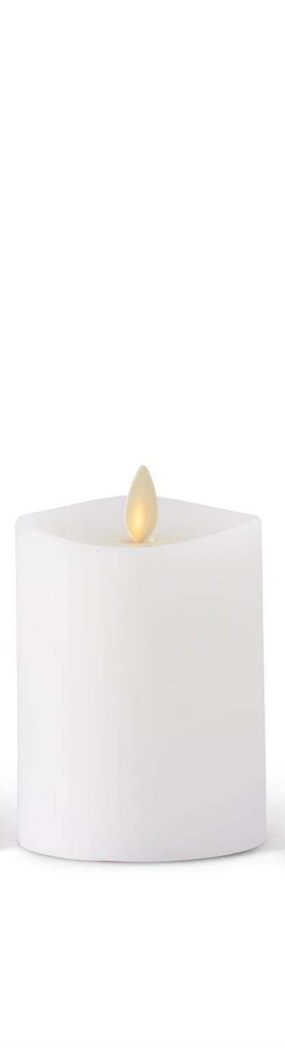 White Wax Luminara Indoor Pillar Candles