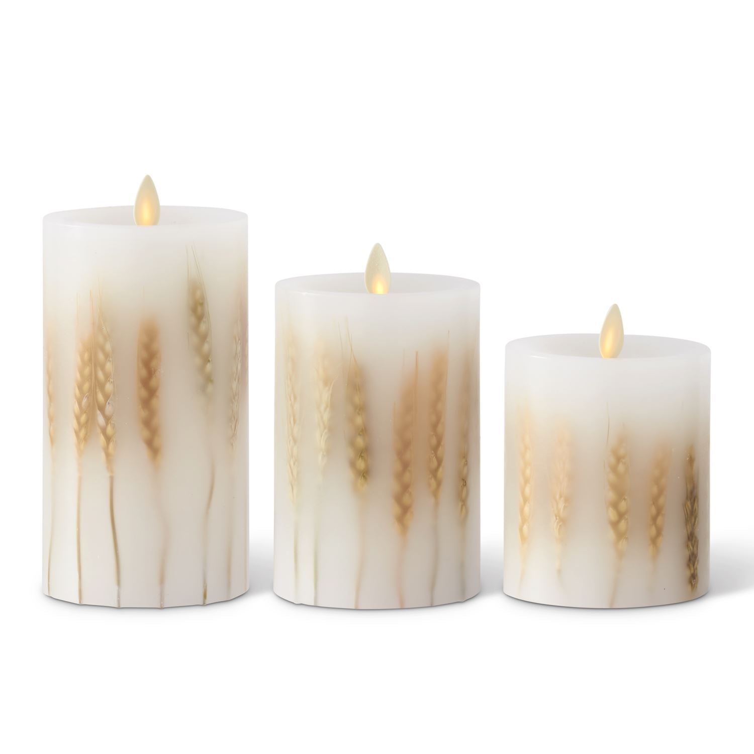 Small Luminara Wheat Candle