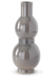 Grey Ceramic Double Bubble Vases