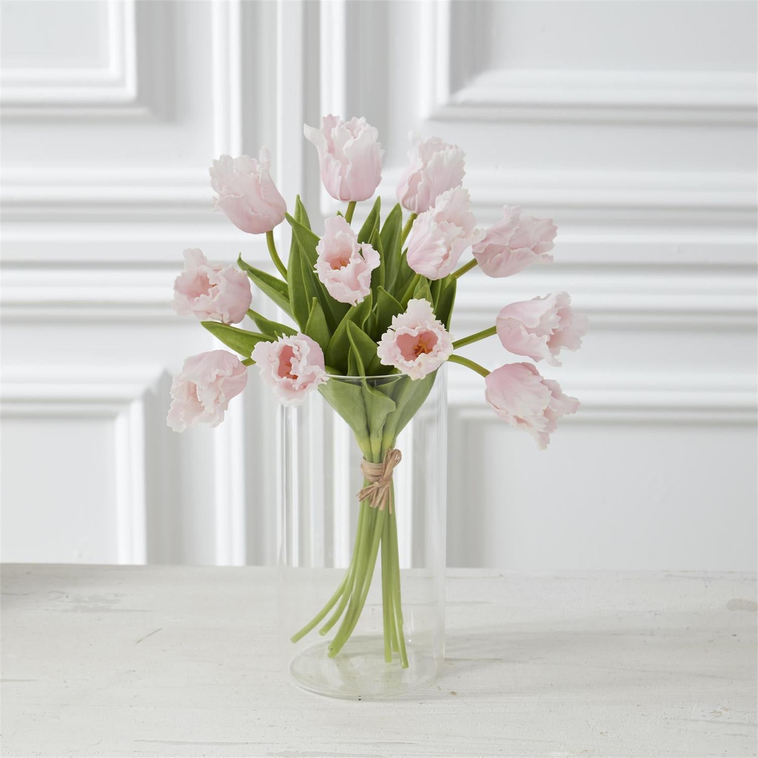 13 Inch Pink Real Touch Parrot Tulip Bundle