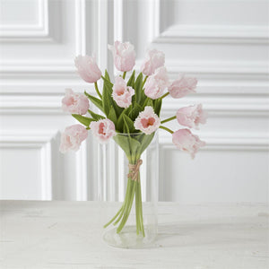 13 Inch Pink Real Touch Parrot Tulip Bundle