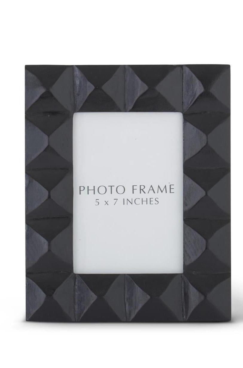 Black Mango Wood Diamond Cut Photo Frames