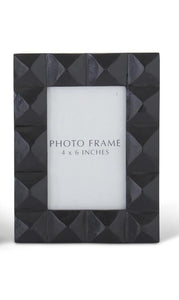 Black Mango Wood Diamond Cut Photo Frames