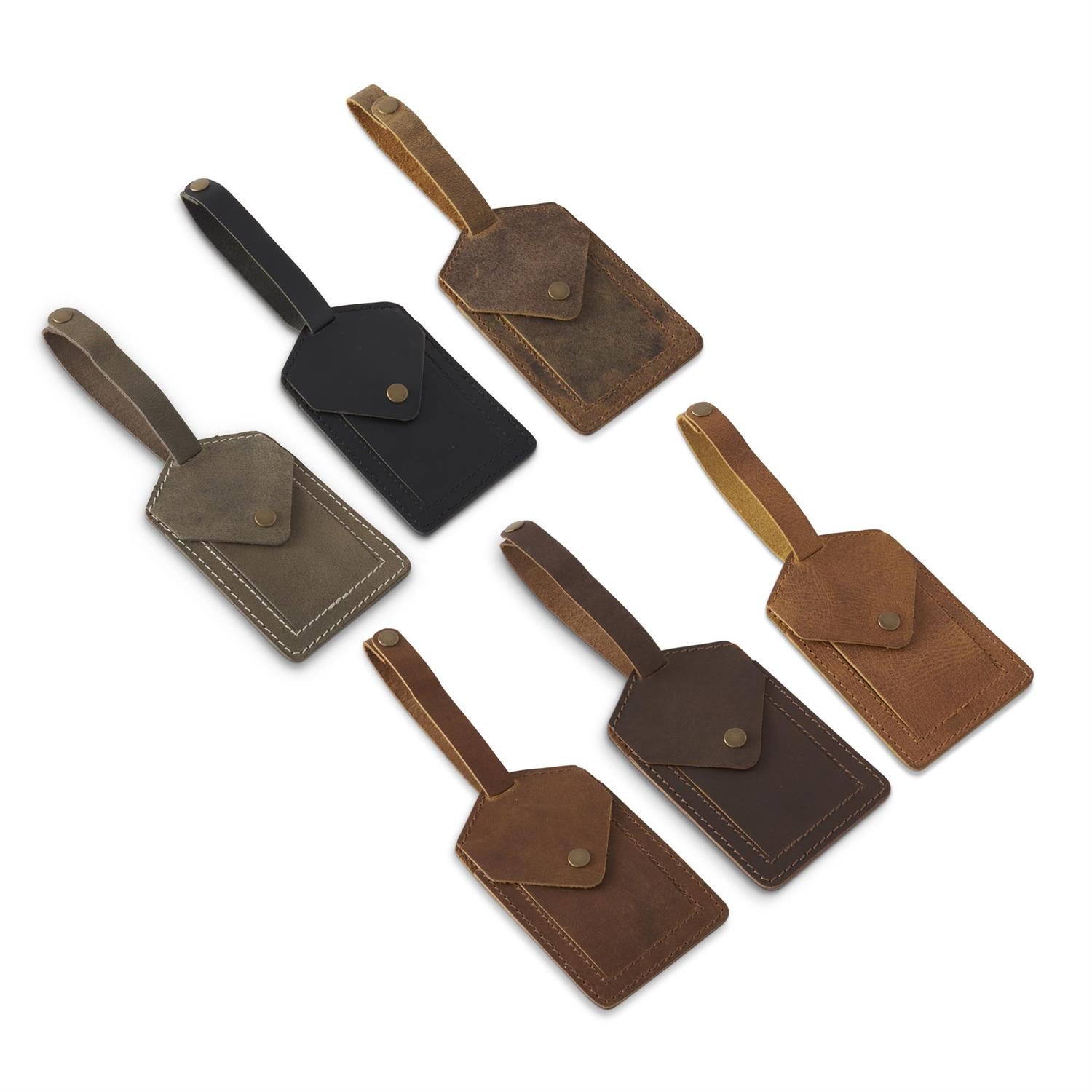 5 Inch Leather Luggage Tag