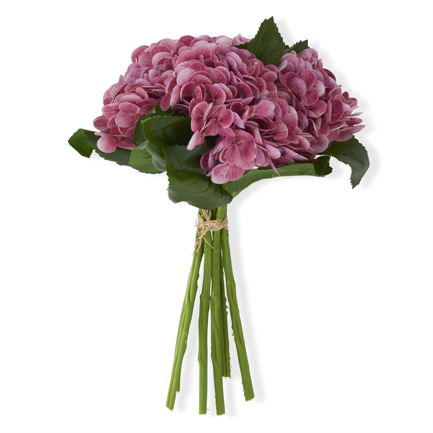 13 Inch Dark Pink Real Touch Hydrangea Bundle