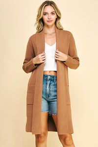 Camel Open Knit Cardigan