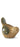 3.75 Inch Mustard & Green Ceramic Bird