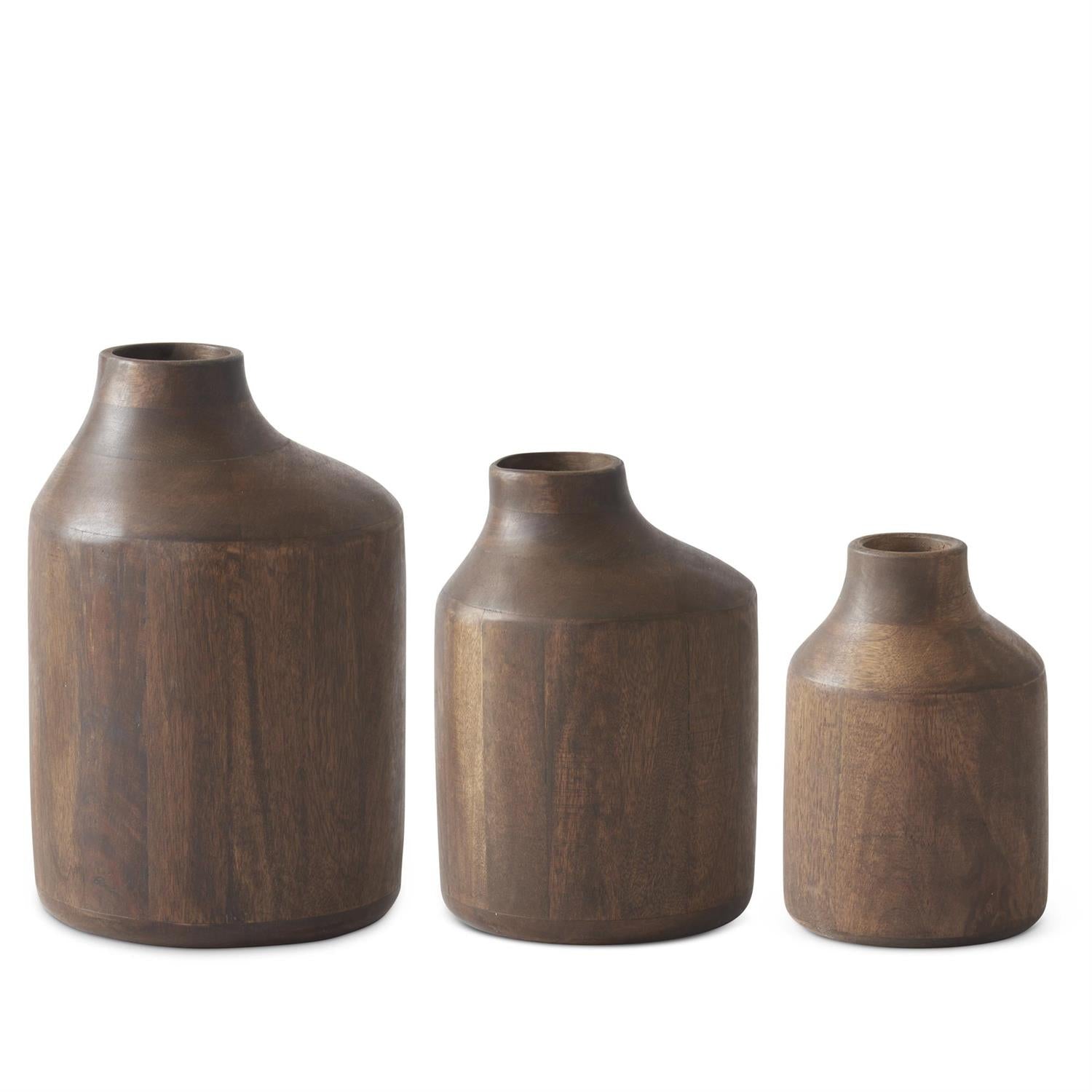 Dark Mango Wood Irregular Vase