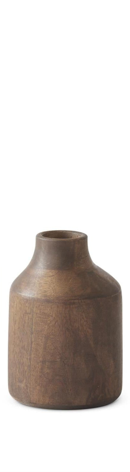 Dark Mango Wood Irregular Vase