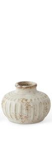 Weathered Cream Ceramic Bud Vase