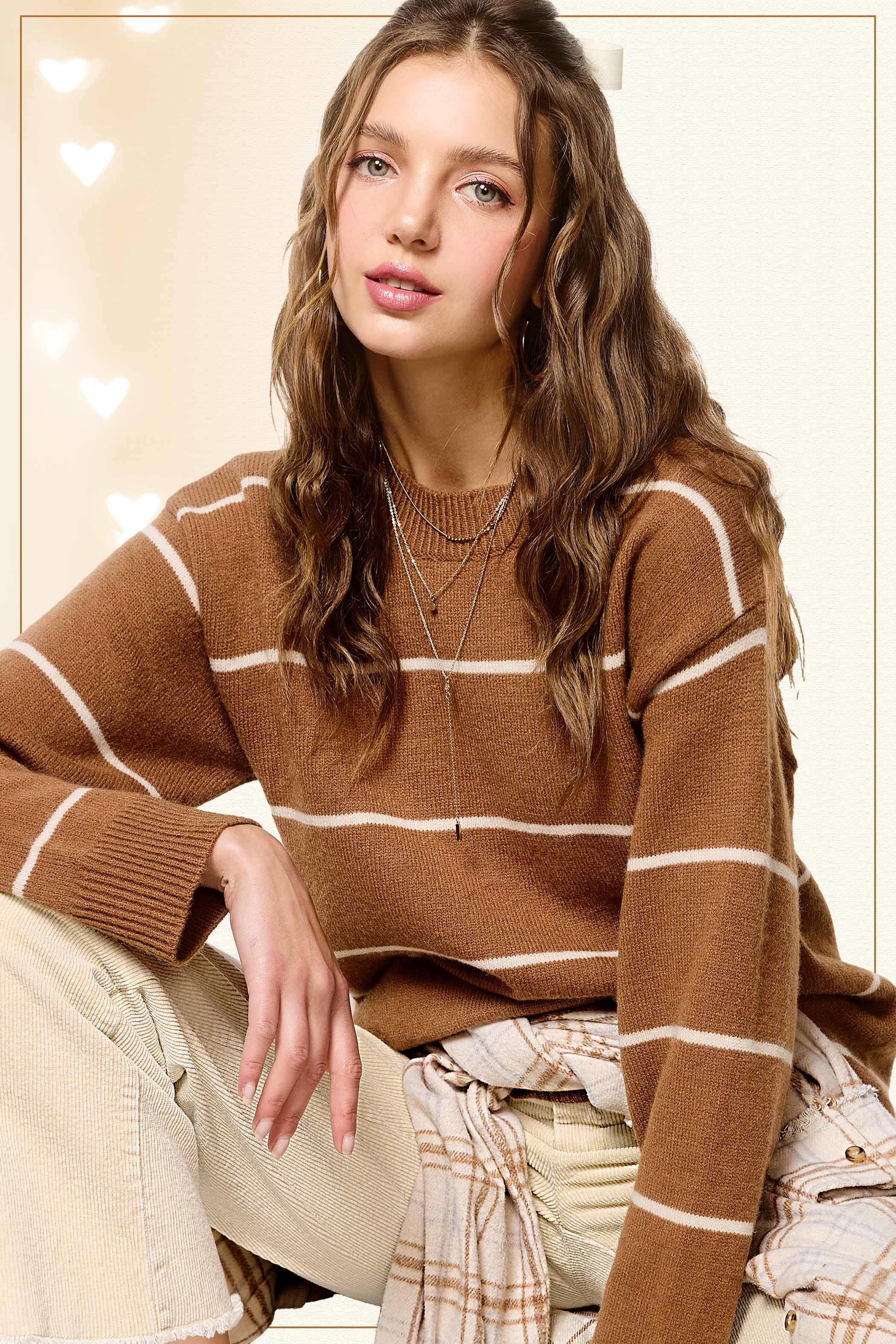 Gucci Loose Fit Stripe Sweater Top
