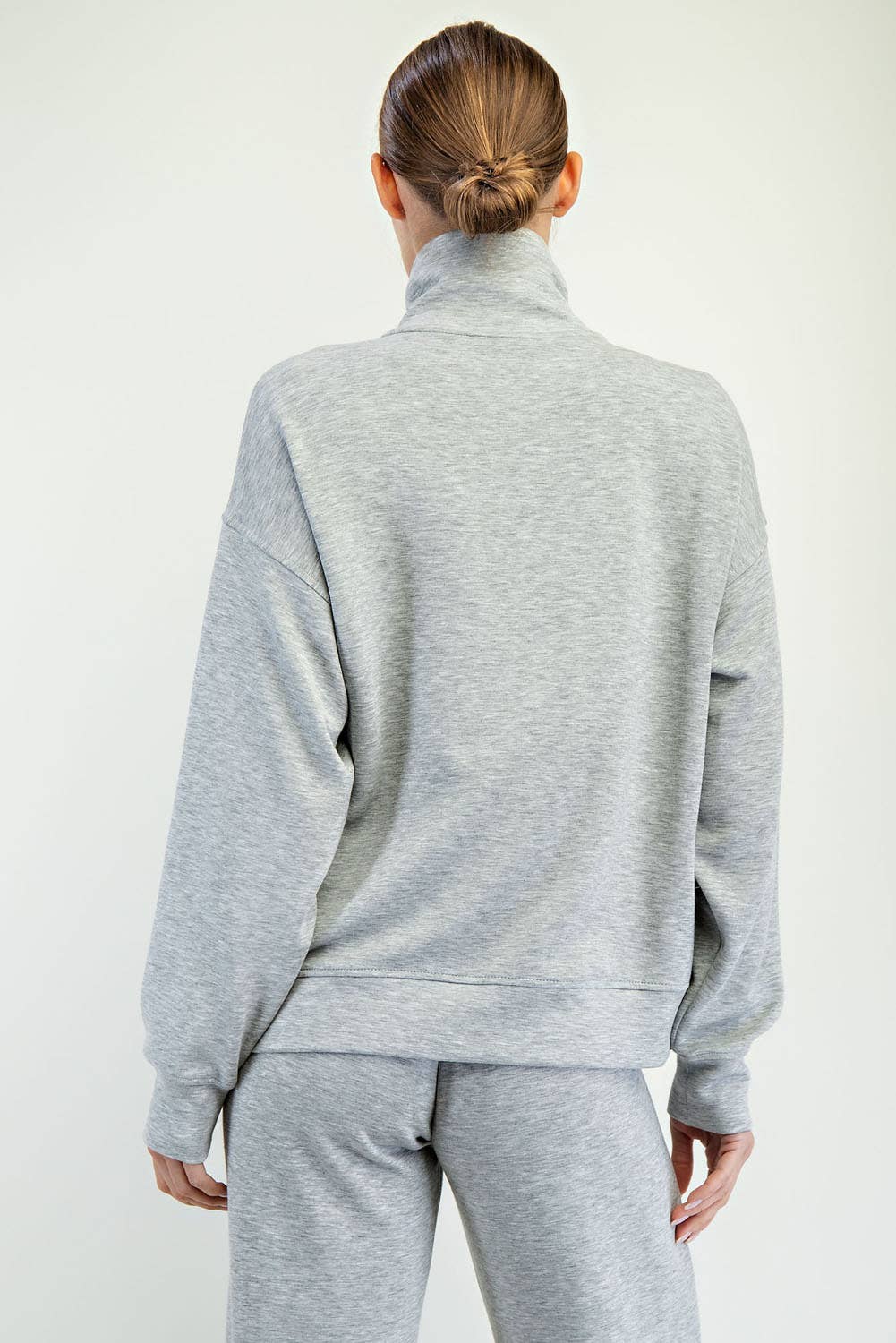 Heather Grey Scuba Quarter Zip