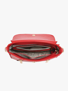 Lindsay Dual Zip Flapover Crossbody