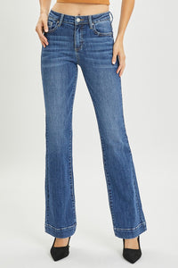 DARK MID RISE BOOTCUT JEANS