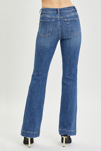 DARK MID RISE BOOTCUT JEANS