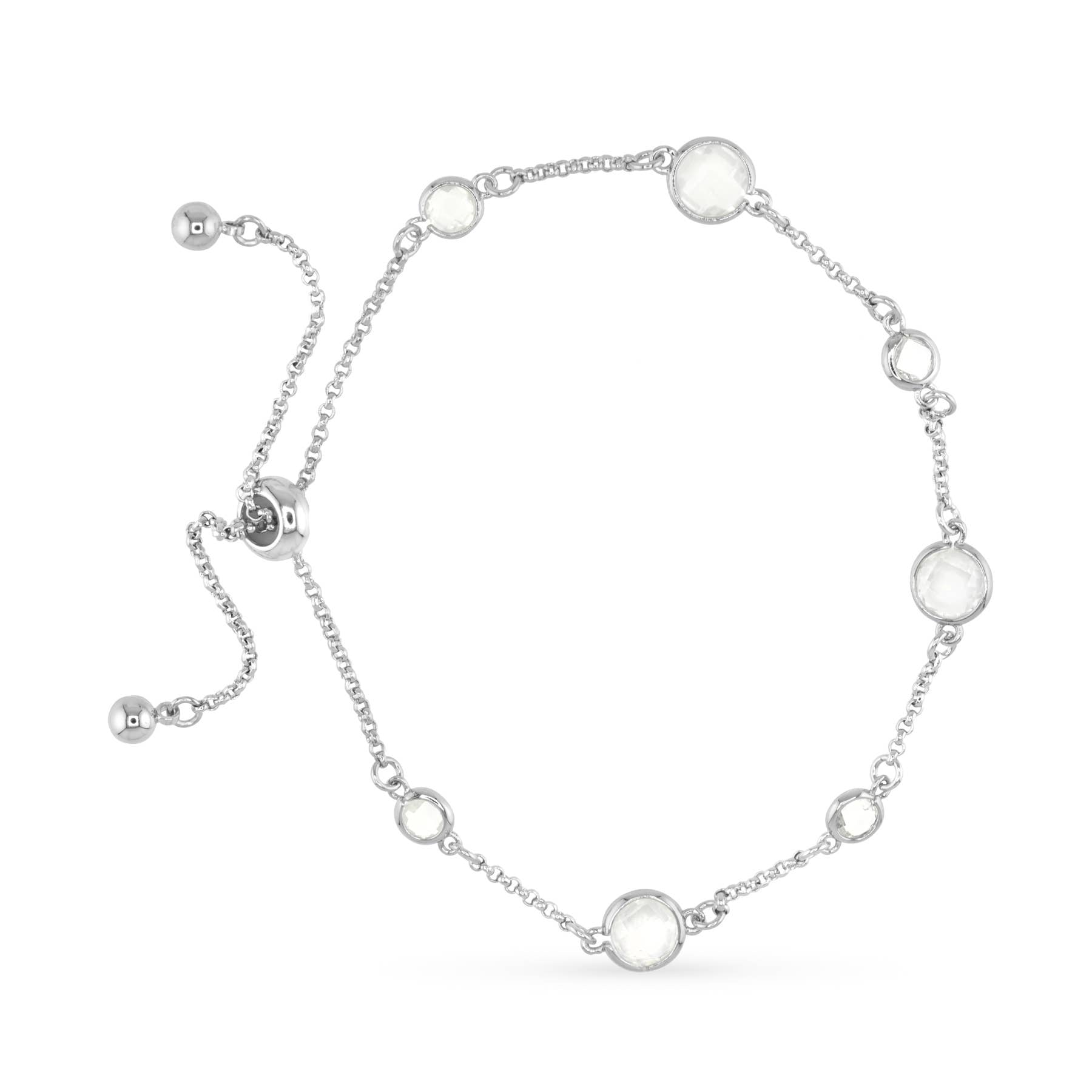 Faceted CZ Bracelet | Ice Blu Collection: Blue / 18K Gold Dipped