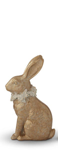 8.25 Inch Gold Resin Easter Bunny