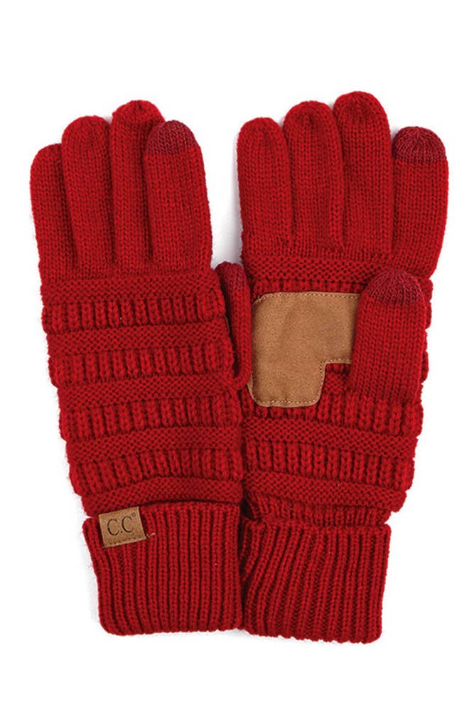 Navy C.C Knitted Touch Screen Compatible Gloves