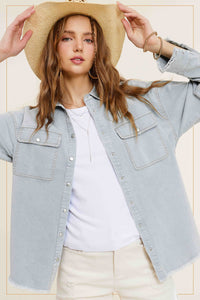 Sky Classic Button Down Denim Shirts